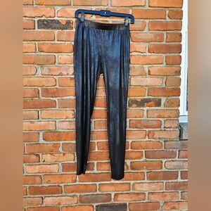 Vince Camuto Faux Leather Leggings Black Stretch Elastic Waist XS